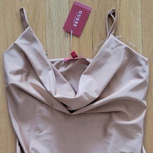 Guess Nude Cowl Neck Body Suit